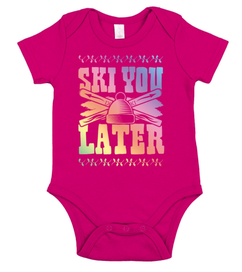 skiing Short Sleeve Baby One-Piece