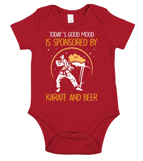 sponsored by Karate and beer Short Sleeve Baby One-Piece