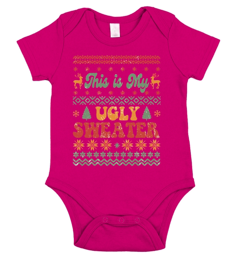 This is my ugly christmas sweater Short Sleeve Baby One-Piece