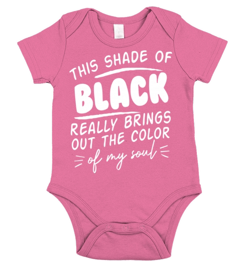 This Shade of Black Really Brings Out The Color Of Short Sleeve Baby One-Piece
