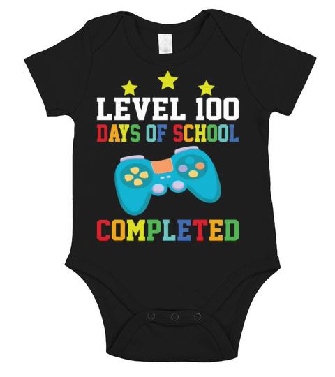 Video Gamer Student 100th Day Teacher 100 Days Short Sleeve Baby One-Piece