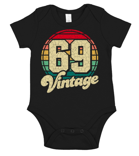 Vintage 1969 Birthday Gift men woman 53th 54th Short Sleeve Baby One-Piece
