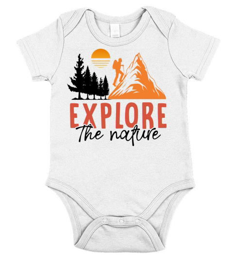Vintage Mountains Climber Hiker Short Sleeve Baby One-Piece