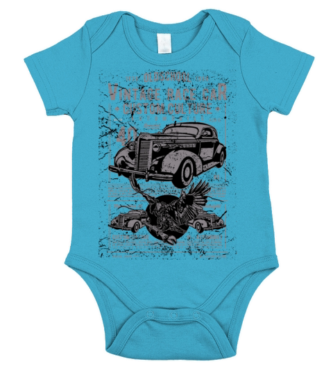 Vintage Race Car Short Sleeve Baby One-Piece