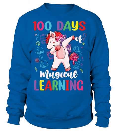 100th Day Of School Unicorn Girls 100 Days Sweatshirt Unisex