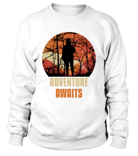 Adventure Awaits Retro Vintage Mountain Adventurer Sweatshirt Unisex