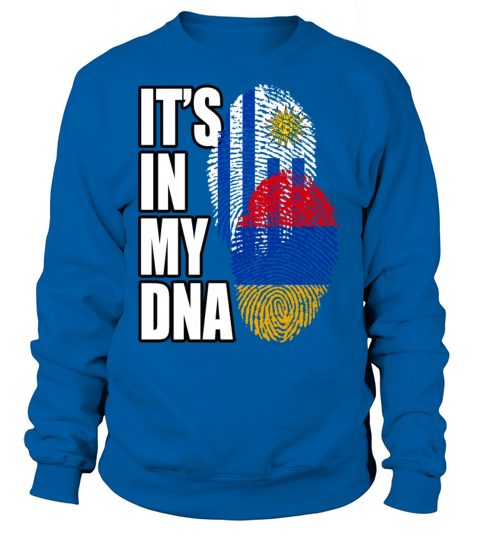 Armenian And Uruguayan Mix Heritage DNA Flag Sweatshirt Unisex