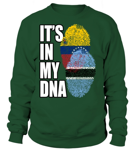 Botswana And Venezuelan Mix Heritage DNA Flag Sweatshirt Unisex