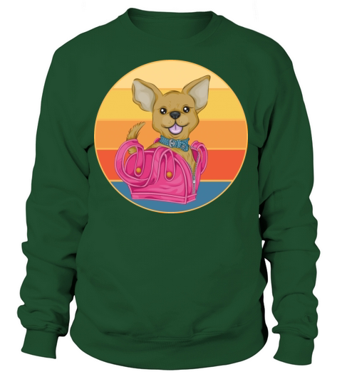 Cute Chihuahua Dog Breed Vintage Retro Sunset Sweatshirt Unisex