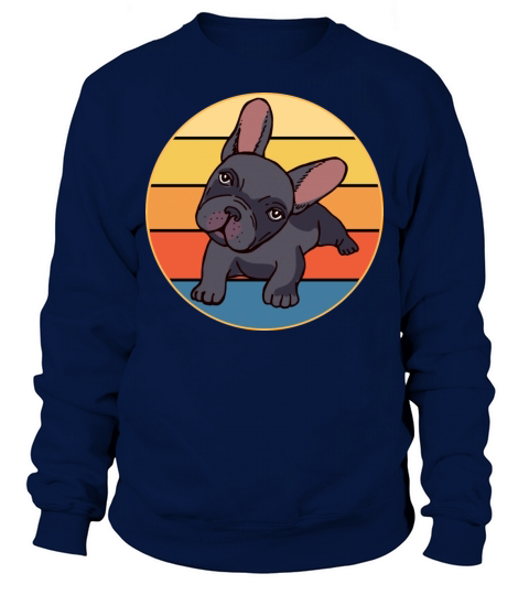 French Bulldog Dog Breed Vintage Retro Sunset Sweatshirt Unisex