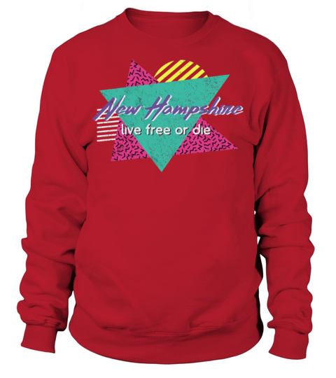 New Hampshire Vintage 80S 90S Retro Live Free Or D Sweatshirt Unisex