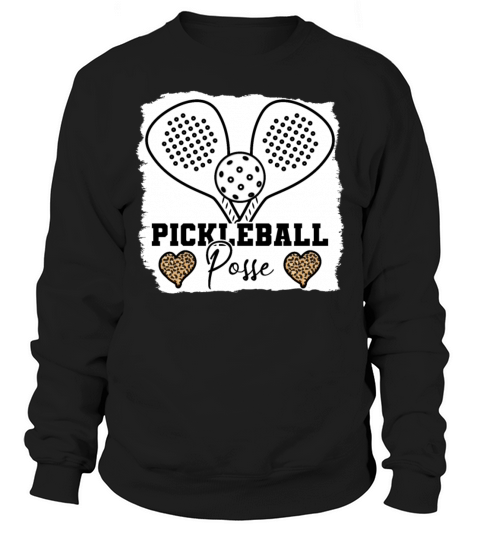 Pickleball Posse Bleached Design For Picklers Sweatshirt Unisex