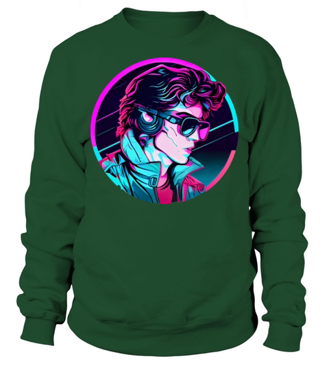Retrowave Synthwave 80s Character Design Sweatshirt Unisex