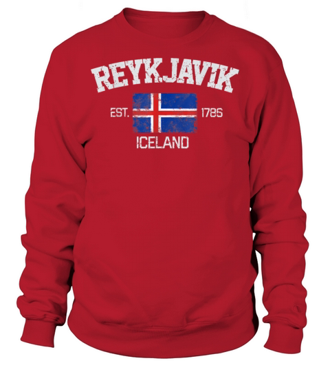 Vintage Reykjavik Iceland Souvenir Gift Sweatshirt Unisex