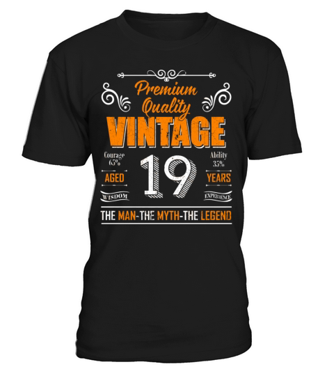 19 Yrs Old-19Th Bday Vintage The Man Myth Legend T-Shirt Unisex
