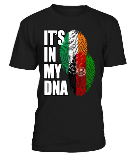 Afghan And Irish Mix Heritage DNA Flag T-Shirt Unisex
