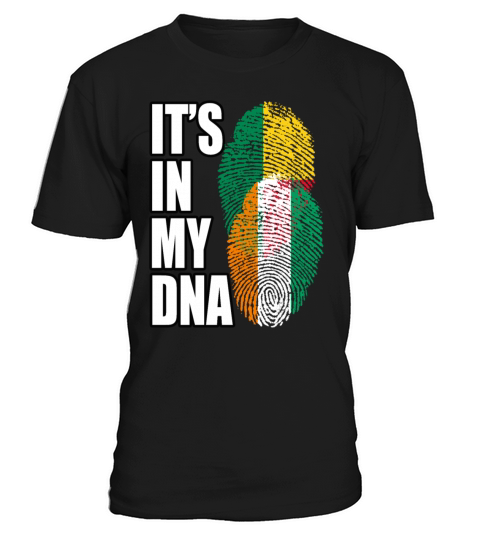 Ivorian And Benin Mix Heritage DNA Flag T-Shirt Unisex