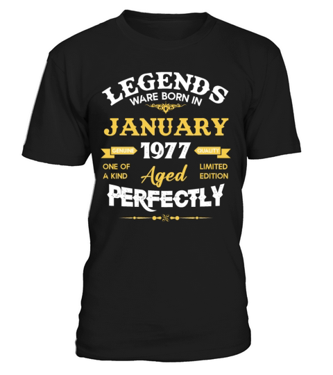 January 1977 Vintage Birthday Present T-Shirt Unisex