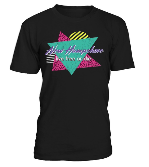 New Hampshire Vintage 80S 90S Retro Live Free Or D T-Shirt Unisex