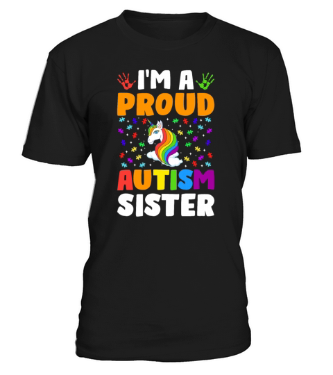 Proud Sister Autism Awareness Family Matching T-Shirt Unisex