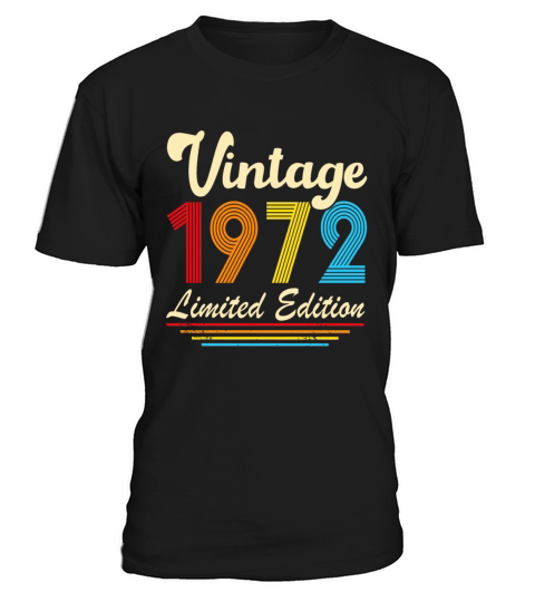 Vintage 1972 50th Birthday Fiftieth Gift T-Shirt Unisex