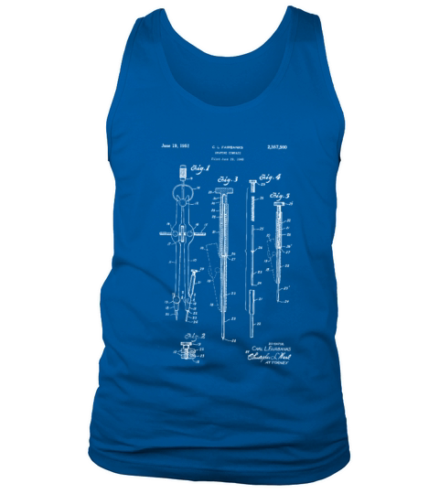 1951 Drawing Compass Patent Design Tank Top Unisex