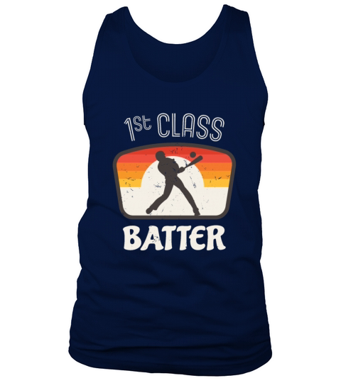 1st Class Batter Baseball Player Retro Tank Top Unisex