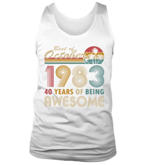40th birthday vintage 1983 best of 1983 Tank Top Unisex