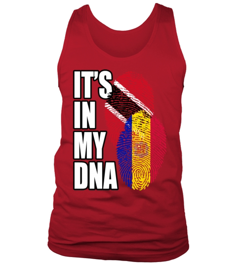 Andorran And Trinidad Tobago Mix Heritage DNA Flag Tank Top Unisex