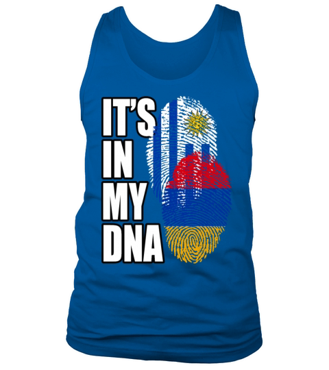 Armenian And Uruguayan Mix Heritage DNA Flag Tank Top Unisex