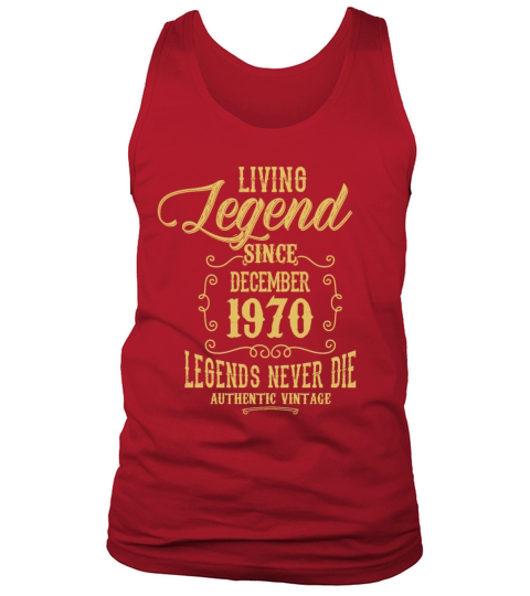 December 1970 Vintage Birthday Present Tank Top Unisex