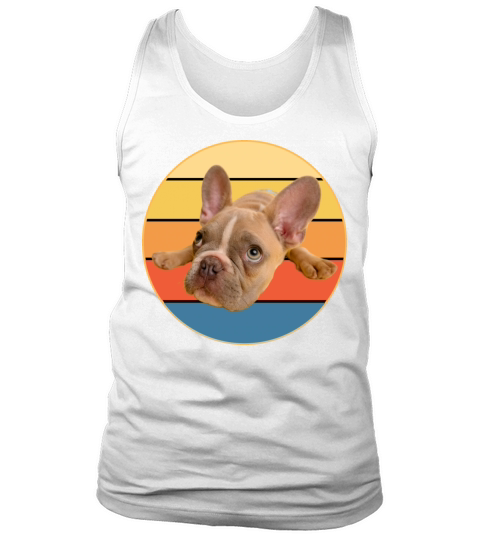 French Bulldog Dog Breed Vintage Retro Sunset Tank Top Unisex