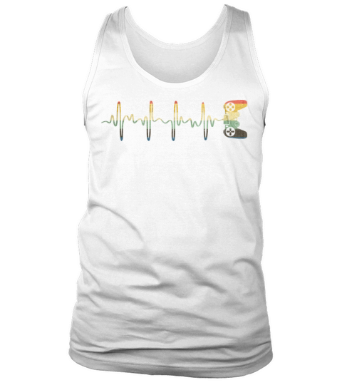 Gamer Heartbeat Vintage Video Games Lover Funny Gi Tank Top Unisex