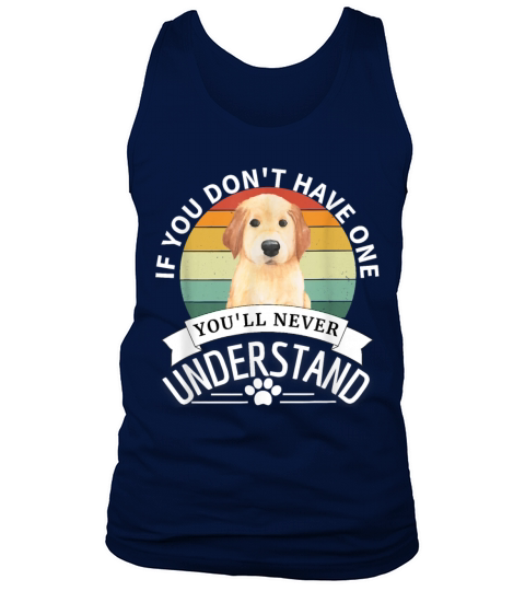Golden Retriever Retro Vintage T Shirt Tank Top Unisex
