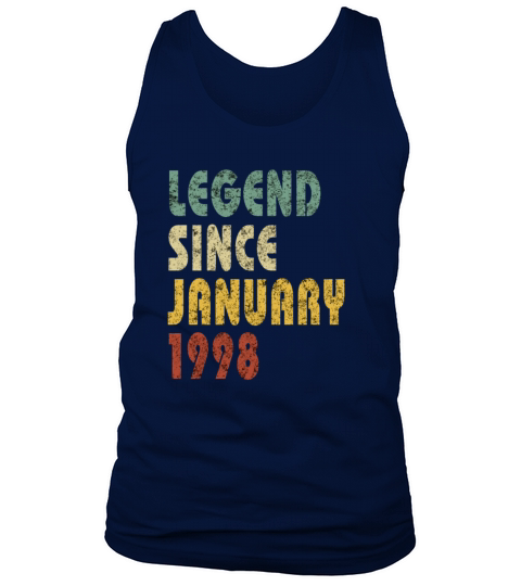 Legend Since January 1998 Retro Vintage Birthday Tank Top Unisex