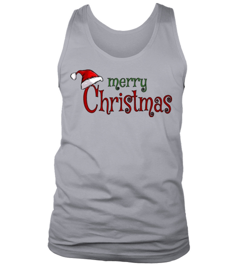 Merry Christmas Red Santa Hat vintage Tank Top Unisex