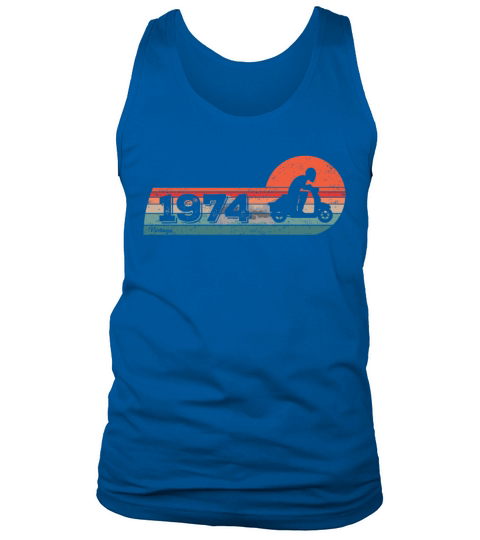 Motor-Scooter Vintage 1974 Birthday Moped Tank Top Unisex