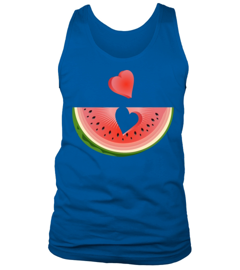 Piece of a watermelon with a heart Tank Top Unisex