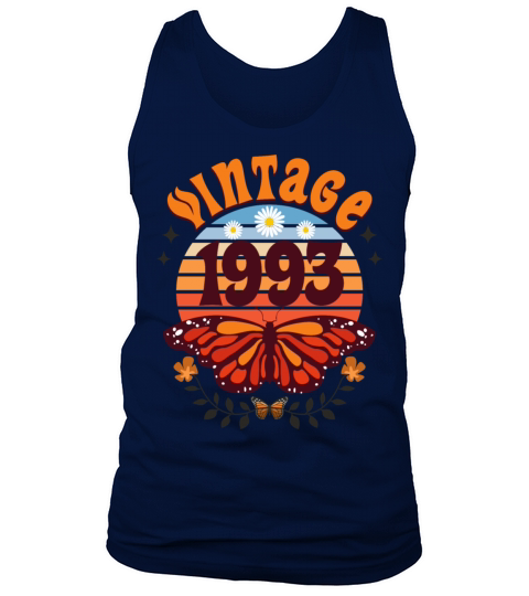 Retro Butterfly 30 Years Woman 1993 30th Birthday Tank Top Unisex