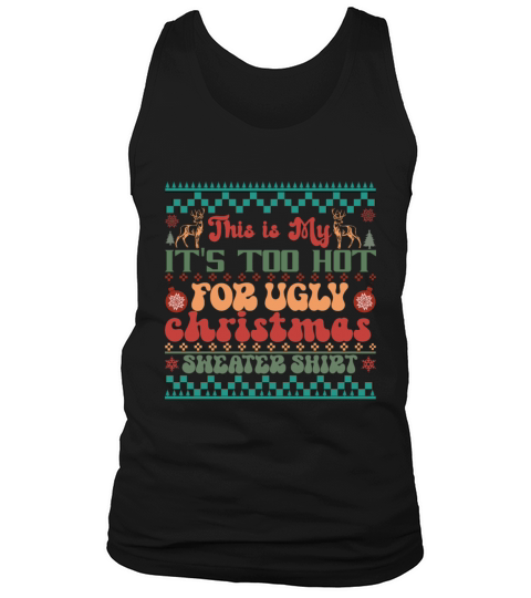 Merry Christmas retro vintage pink santa claus Tank Top Unisex