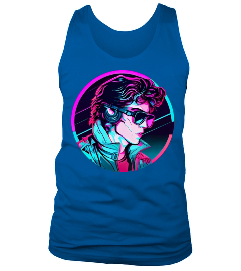 Retrowave Synthwave 80s Character Design Tank Top Unisex