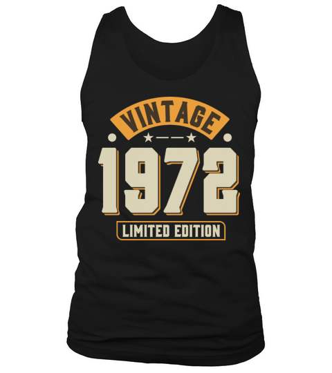 Vintage 1972 50th Birthday Fiftieth Gift Tank Top Unisex