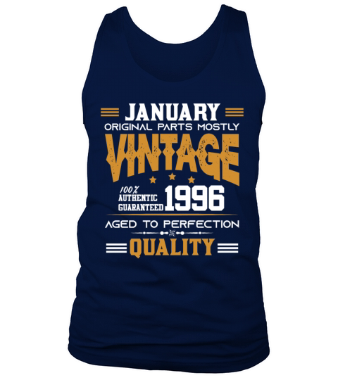 Vintage Aged To Perfection January 1996 Tank Top Unisex