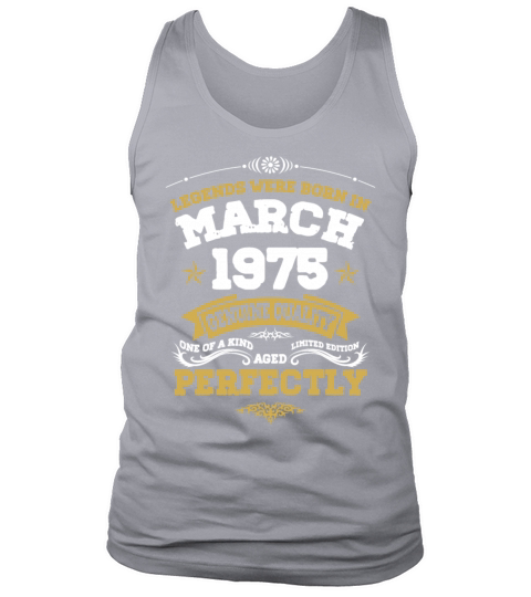 Vintage Aged To Perfection March 1975 Tank Top Unisex