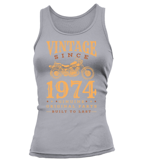 1974 Vintage born Motorcycle Birthday gift idea Tank top Woman