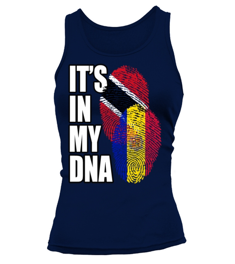 Andorran And Trinidad Tobago Mix Heritage DNA Flag Tank top Woman