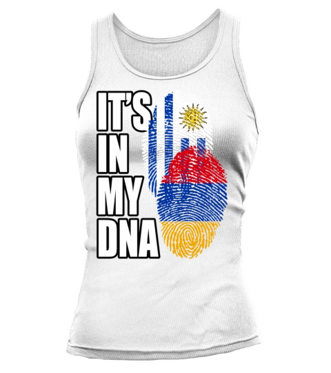 Armenian And Uruguayan Mix Heritage DNA Flag Tank top Woman
