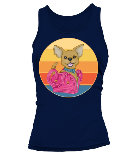 Cute Chihuahua Dog Breed Vintage Retro Sunset Tank top Woman