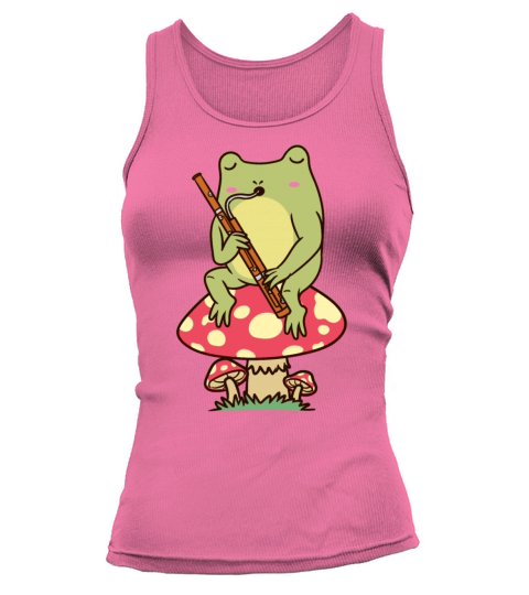 Frog On Mushroom Bassoon Player Bassoonist Tank top Woman