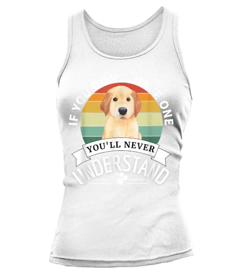 Golden Retriever Retro Vintage T Shirt Tank top Woman